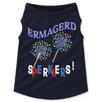 Funny 4th of July Ermagerd Sparklers Doggie Tank