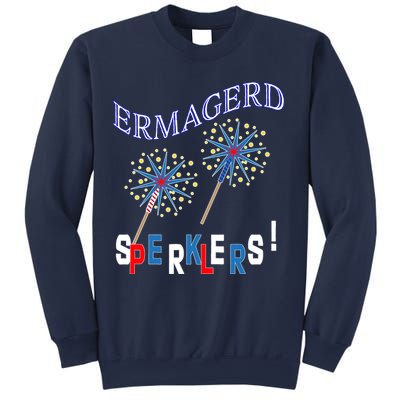 Funny 4th of July Ermagerd Sparklers Sweatshirt