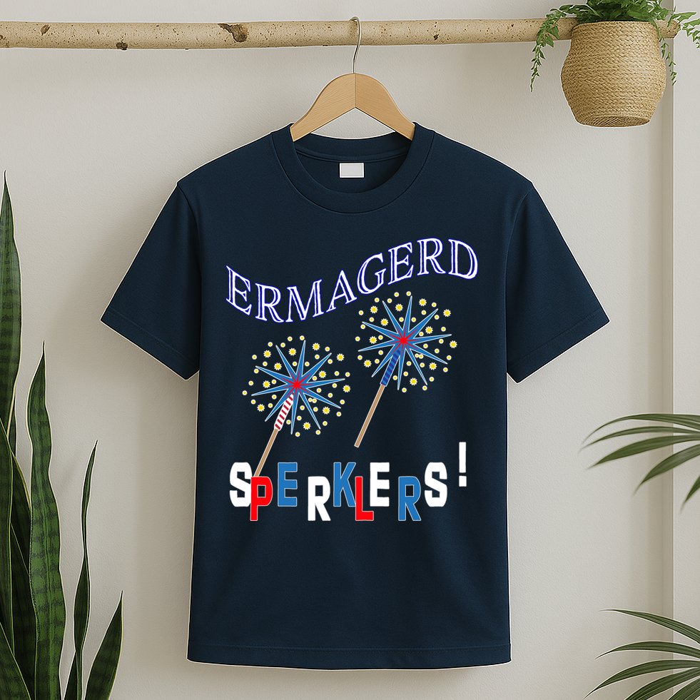 Funny 4th of July Ermagerd Sparklers T-Shirt