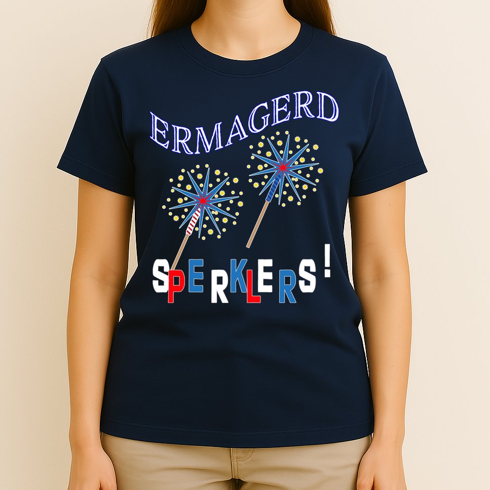 Funny 4th of July Ermagerd Sparklers T-Shirt