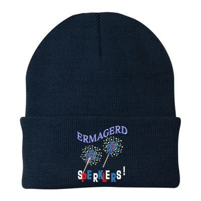 Funny 4th of July Ermagerd Sparklers Knit Cap Winter Beanie