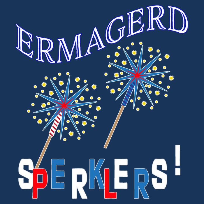 Funny 4th of July Ermagerd Sparklers Flatbill Hat