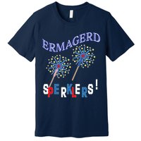 Funny 4th of July Ermagerd Sparklers Premium T-Shirt