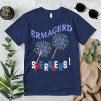 Funny 4th of July Ermagerd Sparklers Premium T-Shirt