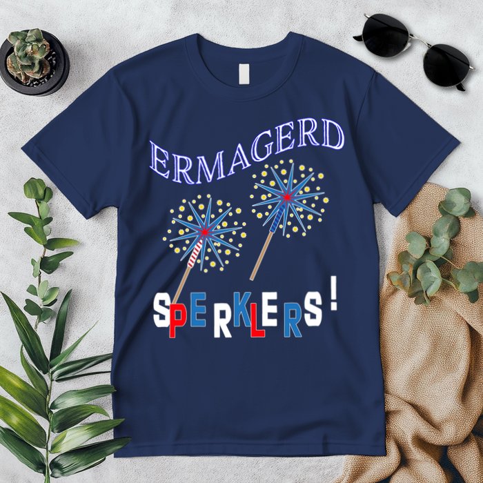 Funny 4th of July Ermagerd Sparklers Premium T-Shirt