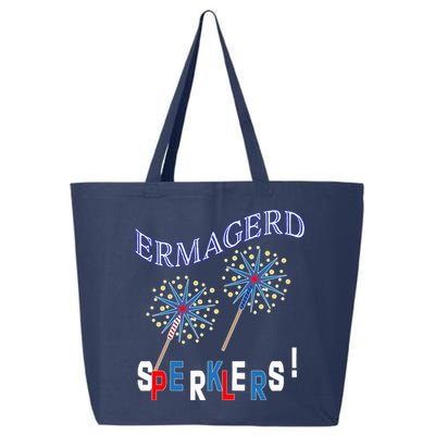 Funny 4th of July Ermagerd Sparklers 25L Jumbo Tote