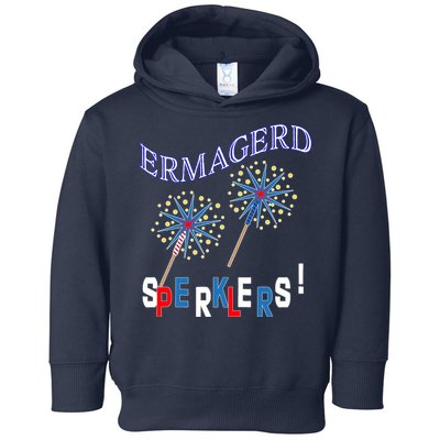 Funny 4th of July Ermagerd Sparklers Toddler Hoodie