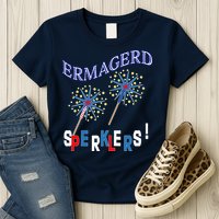 Funny 4th of July Ermagerd Sparklers Womens T-Shirt
