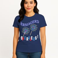 Funny 4th of July Ermagerd Sparklers Womens T-Shirt