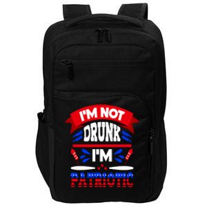 Funny 4th of July Not Drunk Patriotic Impact Tech Backpack