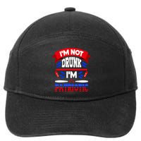 Funny 4th of July Not Drunk Patriotic 7-Panel Snapback Hat