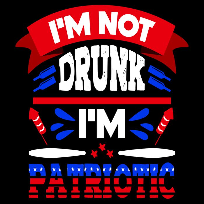 Funny 4th of July Not Drunk Patriotic 7-Panel Snapback Hat