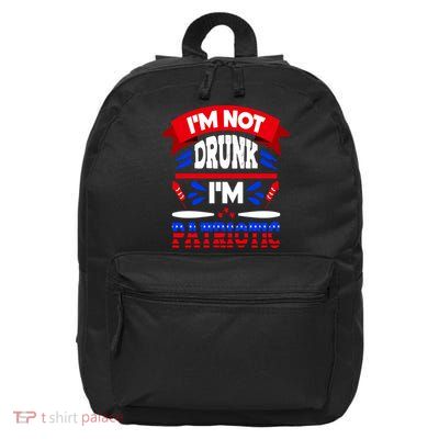 Funny 4th of July Not Drunk Patriotic 16 in Basic Backpack