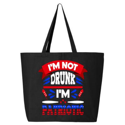 Funny 4th of July Not Drunk Patriotic 25L Jumbo Tote