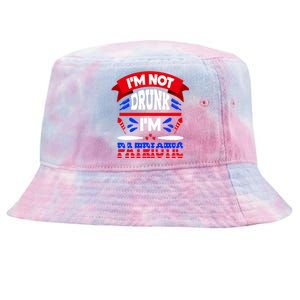 Funny 4th of July Not Drunk Patriotic Tie-Dyed Bucket Hat