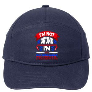 Funny 4th of July Not Drunk Patriotic 7-Panel Snapback Hat