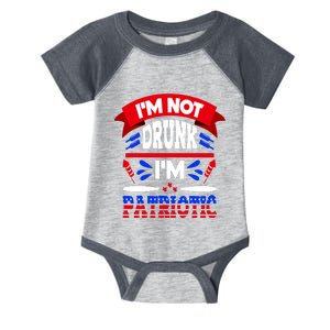 Funny 4th of July Not Drunk Patriotic Infant Baby Jersey Bodysuit