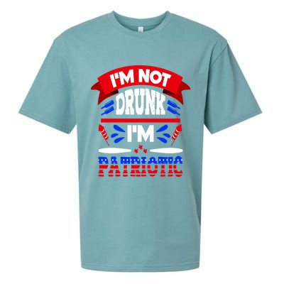 Funny 4th of July Not Drunk Patriotic Sueded Cloud Jersey T-Shirt