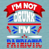Funny 4th of July Not Drunk Patriotic Sueded Cloud Jersey T-Shirt