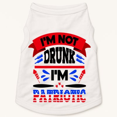 Funny 4th of July Not Drunk Patriotic Doggie Tank