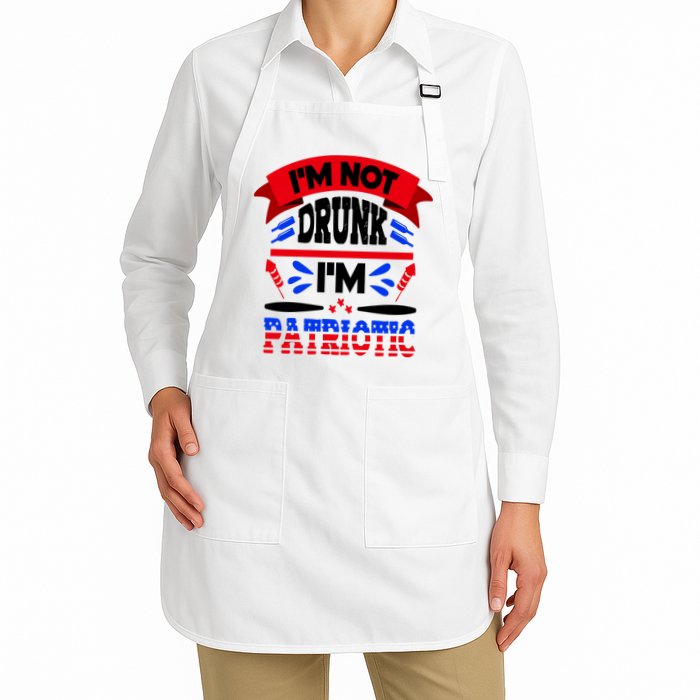 Funny 4th of July Not Drunk Patriotic Apron