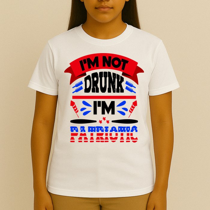 Funny 4th of July Not Drunk Patriotic T-Shirt
