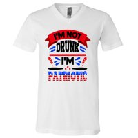 Funny 4th of July Not Drunk Patriotic V-Neck T-Shirt