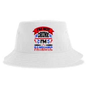 Funny 4th of July Not Drunk Patriotic Sustainable Bucket Hat