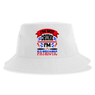 Funny 4th of July Not Drunk Patriotic Sustainable Bucket Hat