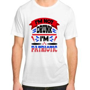 Funny 4th of July Not Drunk Patriotic Adult ChromaSoft Performance T-Shirt