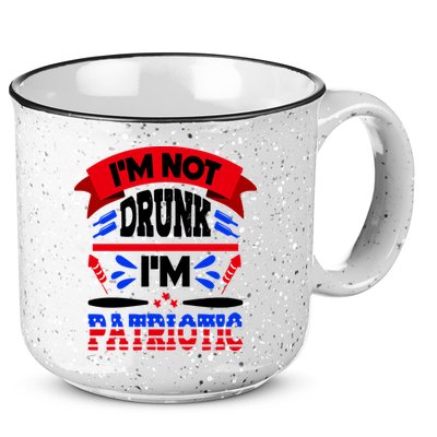 Funny 4th of July Not Drunk Patriotic 15oz Campfire Ceramic Mug