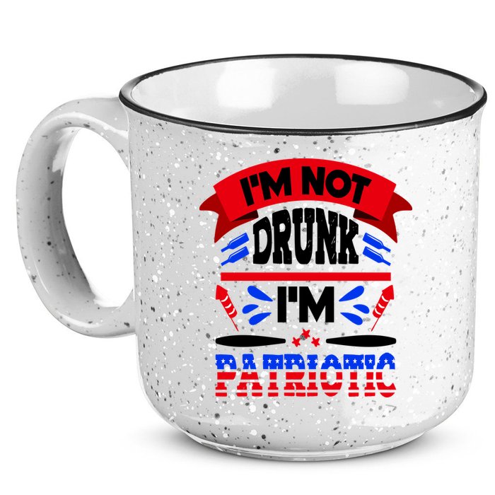 Funny 4th of July Not Drunk Patriotic 15oz Campfire Ceramic Mug