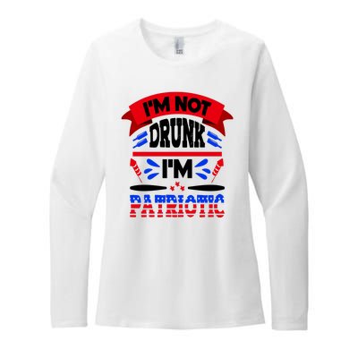 Funny 4th of July Not Drunk Patriotic Womens CVC Long Sleeve Shirt