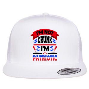 Funny 4th of July Not Drunk Patriotic Flat Bill Trucker Hat