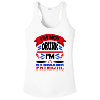 Funny 4th of July Not Drunk Patriotic Ladies PosiCharge Competitor Racerback Tank