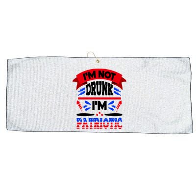 Funny 4th of July Not Drunk Patriotic Large Microfiber Waffle Golf Towel