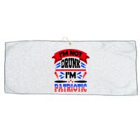 Funny 4th of July Not Drunk Patriotic Large Microfiber Waffle Golf Towel
