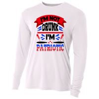 Funny 4th of July Not Drunk Patriotic Cooling Performance Long Sleeve Crew