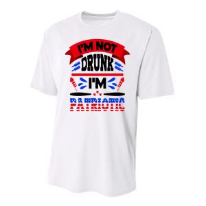 Funny 4th of July Not Drunk Patriotic Performance Sprint T-Shirt