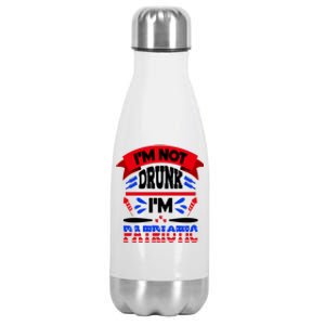 Funny 4th of July Not Drunk Patriotic Stainless Steel Insulated Water Bottle