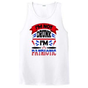 Funny 4th of July Not Drunk Patriotic PosiCharge Competitor Tank