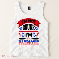 Funny 4th of July Not Drunk Patriotic Tank Top
