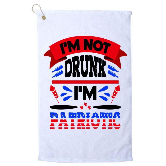 Funny 4th of July Not Drunk Patriotic Golf Towel