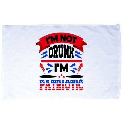 Funny 4th of July Not Drunk Patriotic Microfiber Hand Towel