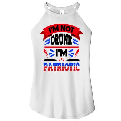 Funny 4th of July Not Drunk Patriotic Women's Perfect Tri Rocker Tank