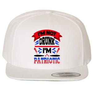 Funny 4th of July Not Drunk Patriotic Wool Snapback Cap