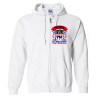 Funny 4th of July Not Drunk Patriotic Full Zip Hoodie