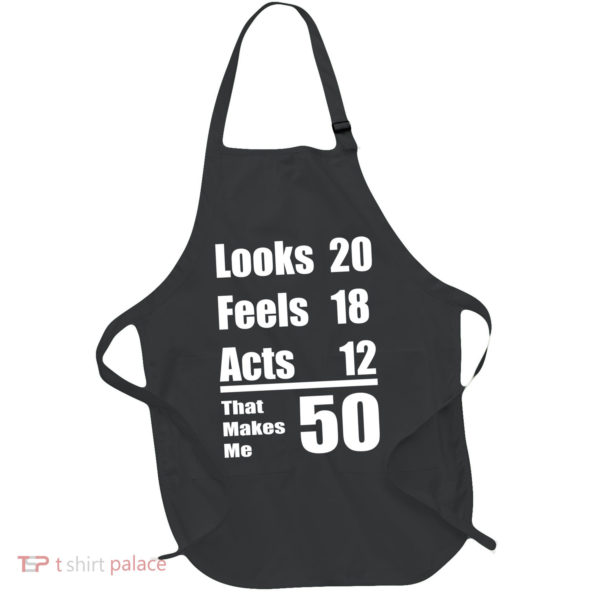 Funny 50th Birthday Fifty Years Full-Length Apron With Pockets