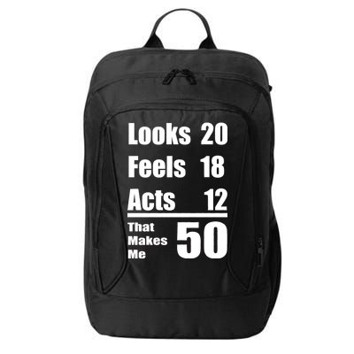 Funny 50th Birthday Fifty Years City Backpack