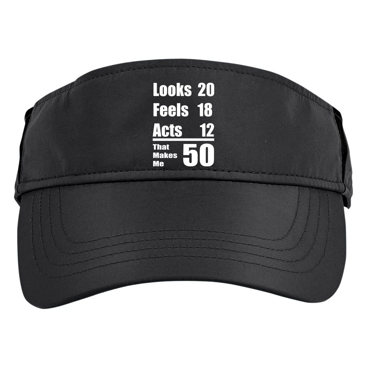 Funny 50th Birthday Fifty Years Adult Drive Performance Visor